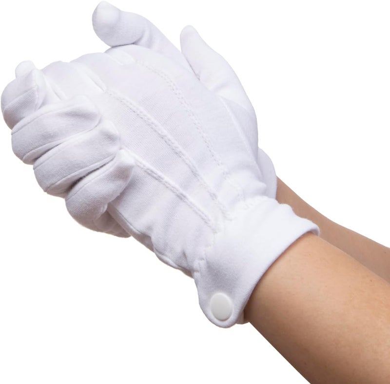Vonokee White Uniform Gloves, Parade Costume Gloves, Formal Tuxedo Costume, Honor Guard Police Server Funeral Gloves - Image 4